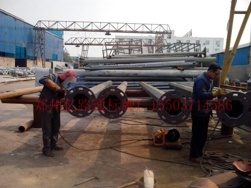 柘城双悬臂标志杆、交通标志杆制作、门架立柱加工厂家