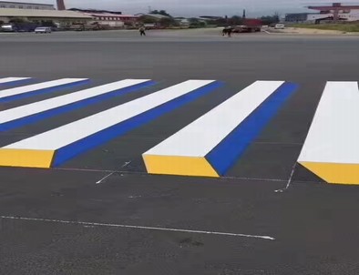 柘城彩色标线施工现场